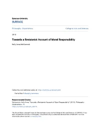 Towards a Revisionist Account of Moral Responsibility