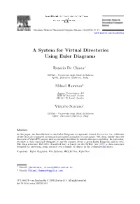 A System for Virtual Directories Using Euler Diagrams