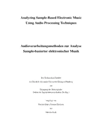 Analyzing Sample-Based Electronic Music Using Audio Processing Techniques