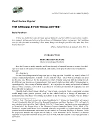 Book Section Reprint the STRUGGLE for TROGLODYTES1