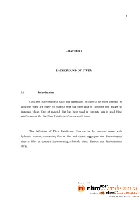 CHAPTER 1 BACKGROUND of STUDY 1.1 Introduction Concrete Is
