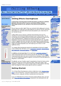 Chilling Effects Clearinghouse Getting Started