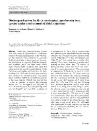 Dinitrogen-Fixation by Three Neotropical Agroforestry Tree Species Under Semi-Controlled Field Conditions