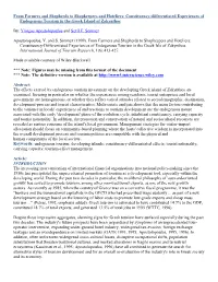 From Farmers and Shepherds to Shopkeepers and Hoteliers: Constituency-Differentiated Experiences of Endogenous Tourism in the Greek Island of Zakynthos