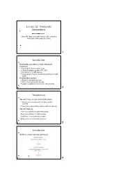 Lecture 12 - Nucleotide Biosynthesis