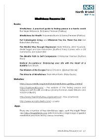 Mindfulness Resource List