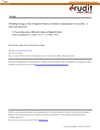 Modeling Changes in the In-Migration Patterns of Northern Saskatchewan Communities : a Log-Linear Approach"