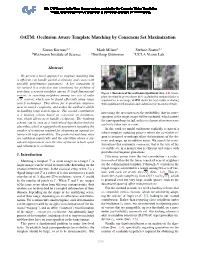 OATM: Occlusion Aware Template Matching by Consensus Set Maximization
