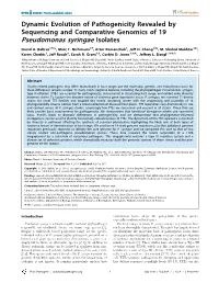 Pseudomonas Syringae Isolates