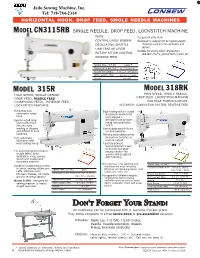 Single Needle Machines