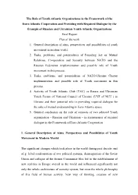The Role of Youth Atlantic Organizations in the Framework Of
