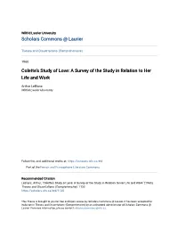 A Survey of the Study in Relation to Her Life and Work