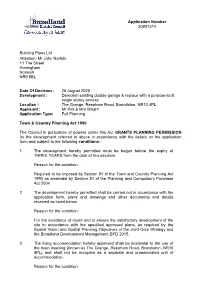 Application Number 20201314 Building Plans Ltd Attention