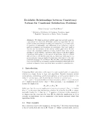 Decidable Relationships Between Consistency Notions for Constraint Satisfaction Problems