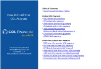 How to Fund Your COL Account
