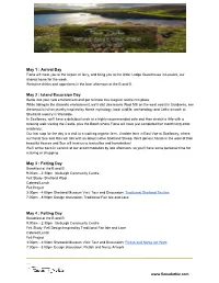 Island Excursion Day May 3