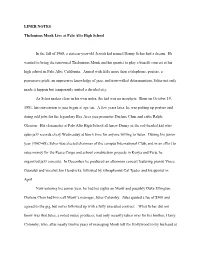 LINER NOTES Thelonious Monk Live at Palo Alto High School in the Fall