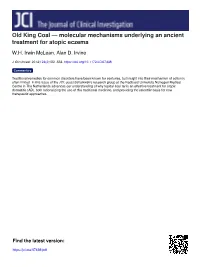 Molecular Mechanisms Underlying an Ancient Treatment for Atopic Eczema