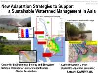New Adaptation Strategies to Support a Sustainable Watershed Management in Asia