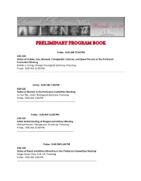 Preliminary Program Book