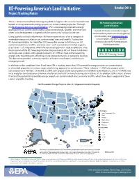RE-Powering America's Land Initiative: Project Tracking Matrix October