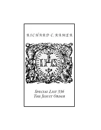 Special List 336: the Jesuit Order
