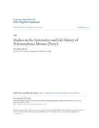 Studies on the Systematics and Life History of Polymorphous Altmani (Perry)