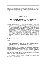 The Birth of Statistics and the Origins of the New Natural Science