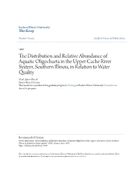 The Distribution and Relative Abundance of Aquatic Oligochaeta