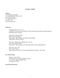 1 DAVID F. FORTE Address