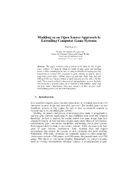 Modding As an Open Source Approach to Extending Computer Game Systems