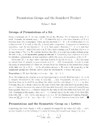 Permutation Groups and the Semidirect Product