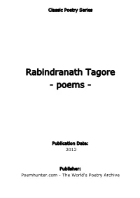Rabindranath Tagore - Poems
