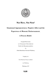 Situational Appropriateness, Negative Affect and the Experience Of