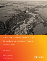 Springbank Off-Stream Reservoir Project