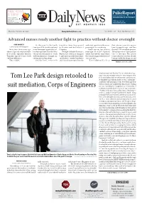 Tom Lee Park Design Retooled to Suit Mediation, Corps of Engineers