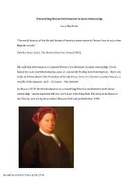 Unravelling Devon Involvement in Slave-Ownership Lucy