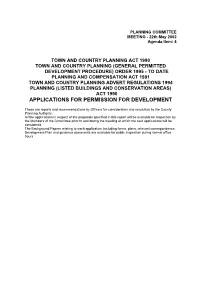 Applications for Permission for Development