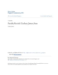 Faculty Recital: Zachary James, Bass Zachary James