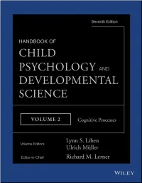 Handbook of Child Psychology and Developmental Science
