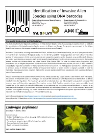 Identification of Invasive Alien Species Using DNA Barcodes