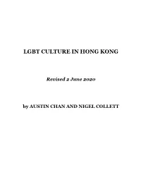 Lgbt Culture in Hong Kong