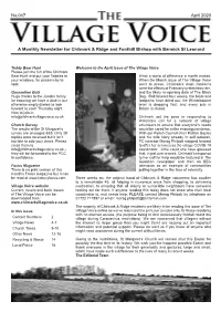No.047 April 2020 a Monthly Newsletter for Chilmark & Ridge and Fonthill Bishop with Berwick St Leonard