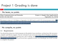 Project 1 Grading Is Done