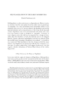 SELF-FLAGELLATION in the EARLY MODERN ERA Patrick