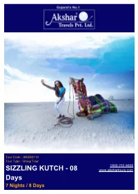 SIZZLING KUTCH - 08 Days 7 Nights / 8 Days PACKAGE OVERVIEW