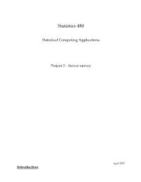 Statistics 480