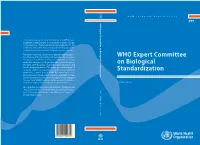 WHO Expert Committee on Biological Standardization Sixtieth Report