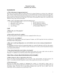 1 Westside Corridor Questions and Answers