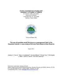 A Case Study of Ka`Ena Point Natural Area Reserve
